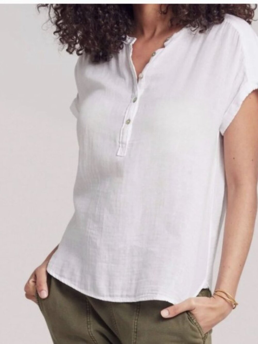 Faherty Dream Cotton Gauze Desmond Top